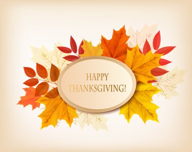 Retro Happy Thanksgiving arka plan. Vektör.