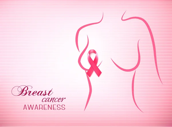 Rosa breast cancer awareness bakgrund. Vektor. — Stock vektor