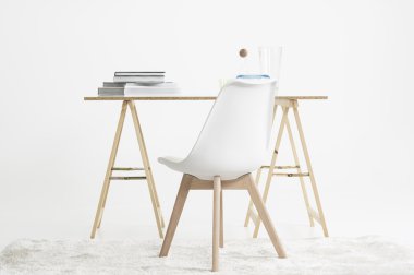 Modern minimalist masa ve sandalye