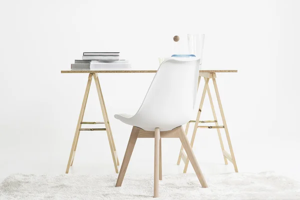 Moderna mesa minimalista e cadeira Imagem De Stock