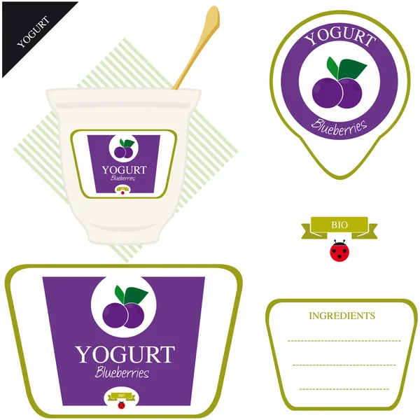 Joghurt — Stockvektor