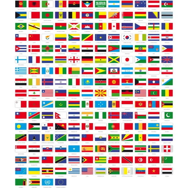 Drapeaux du monde — Image vectorielle