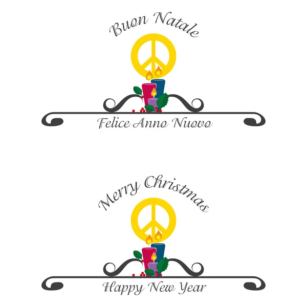 Velas de Natal logotipo Vetores De Stock Royalty-Free