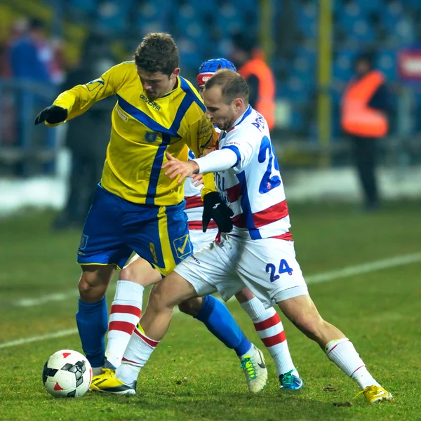 Onbekende voetballers voert — Stockfoto