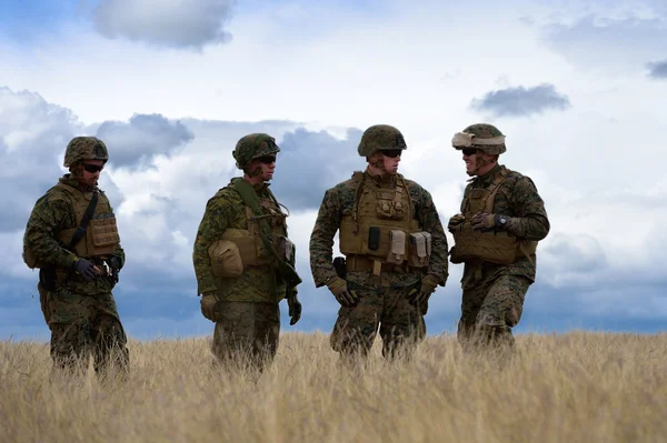 Marines estadounidenses en el polígono rumano —  Fotos de Stock
