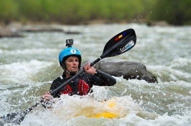 Buzau, Romanya - Aprill 09, 2016: Sporcular 2016 B sırasında rekabet.