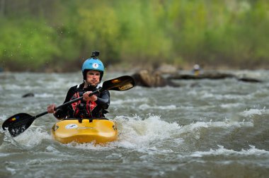 Buzau, Romanya - Aprill 09, 2016: Sporcular 2016 B sırasında rekabet.