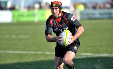 Bucharest, Romanya - 21 Mart: Tanımlanamayan rugby oyuncusu sırasında 