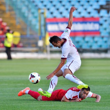 Galati, Romanya - Eylül 01: Bilinmeyen futbolcuların gerçekleştirmek