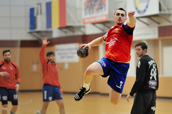 Galati, Roemenië - 19 maart: Onbekende spelers in actie op R — Stockfoto