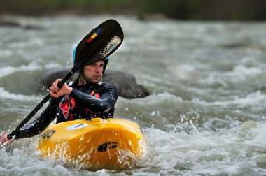 Buzau, Romanya - Aprill 09, 2016: Sporcular 2016 B sırasında rekabet.