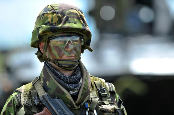 GALATI, ROMÉNIA - MAIO 15: Militares romenos no exercício Plat — Fotografia de Stock