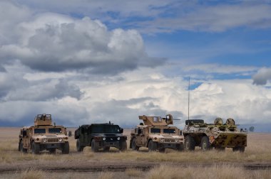 Galati, Romanya - 8 Ekim: Rumen askeri machins mücadele