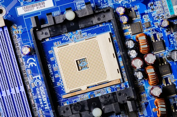 Computer motherboard close up — Stock Photo, Image