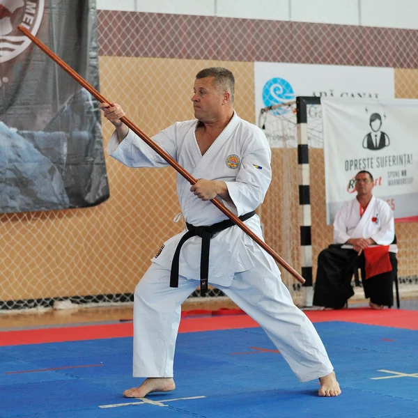 Karate contestants — Stock Photo, Image