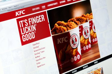 Galati, Romanya - 28 Eylül 2014: Kfc fotoğraf ana sayfasında bir
