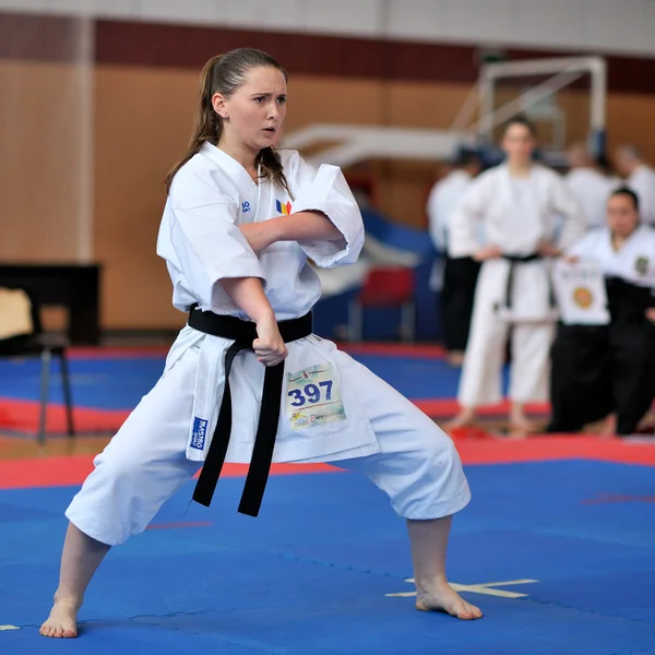 Deelnemers op de Karate Championship — Stockfoto