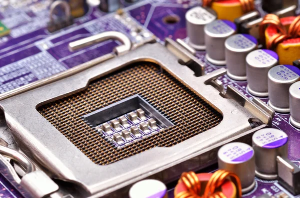 Computer motherboard close up — Stock Photo, Image