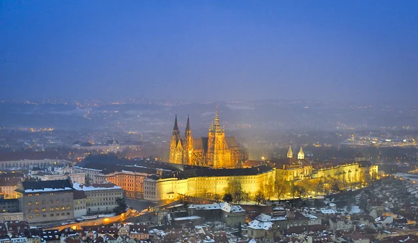 Vitus cathedral in night — Stock Photo, Image