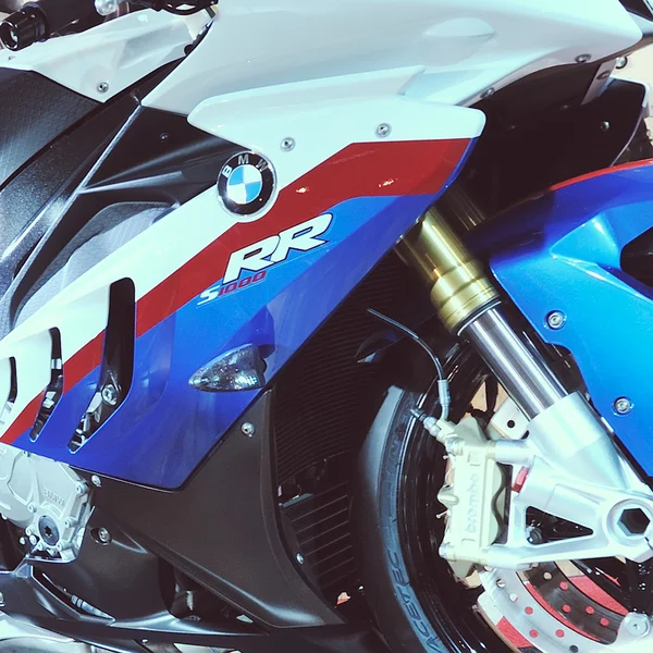 Detalhe da motocicleta de BMW RR1000 — Fotografia de Stock