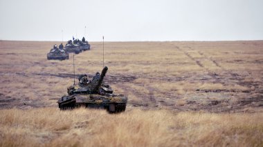 Galati, Romanya - 8 Ekim: Romen tank Tr 85m 'Bizonul' R