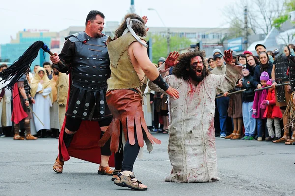 Escenografía del camino de Jesús en el monte Calavary —  Fotos de Stock