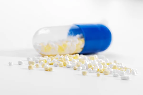 Transparent and blue medicine — Stock Photo, Image