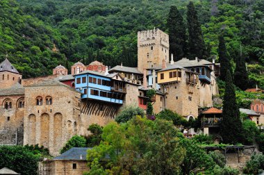 Hıristiyan tapınak mount athos üzerinde