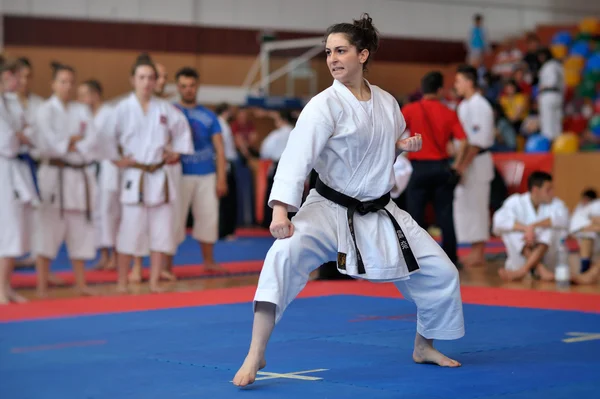 Karate yarışmacılar — Stok fotoğraf