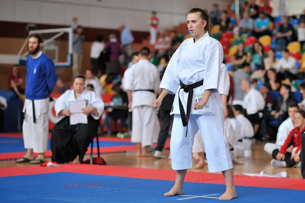 Karate contestants — Stock Photo, Image