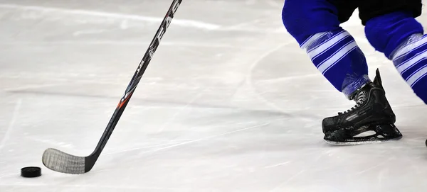 Unidentified hockey player detail — Stock Photo, Image