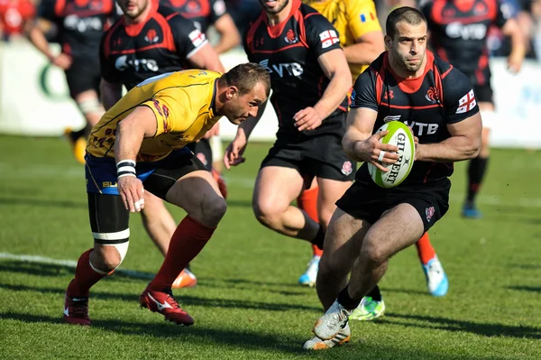 Jogadores de rugby não identificados — Fotografia de Stock