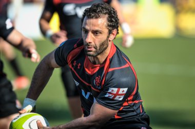 Bucharest, Romanya - 21 Mart: Tanımlanamayan rugby oyuncusu sırasında