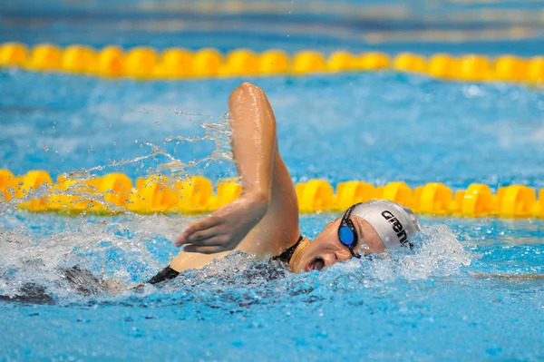 Neznámý plavec soutěží — Stock fotografie