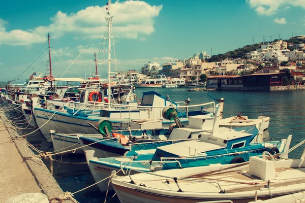 The traditional Greek fishing boats — Stock Photo, Image