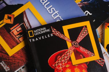 Collection of National Geographic Magazines clipart