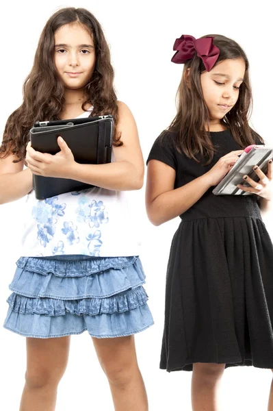 Friends using Tablet — Stock Photo, Image