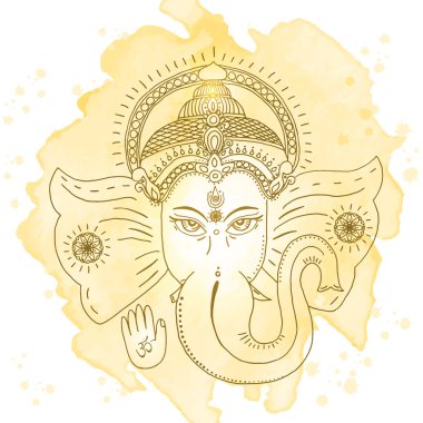 Kafa Hindu tanrısı Ganesha. 