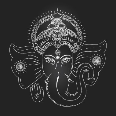 Kafa Hindu tanrısı Ganesha.