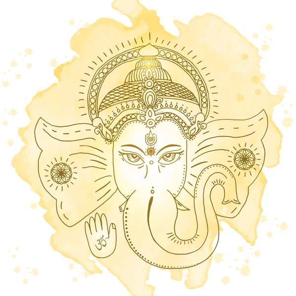 Głowica z hinduskim Bogiem Ganesha. — Zdjęcie stockowe