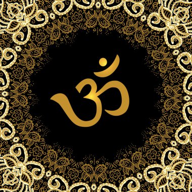 OM mandala arka plan üzerinde şarkı
