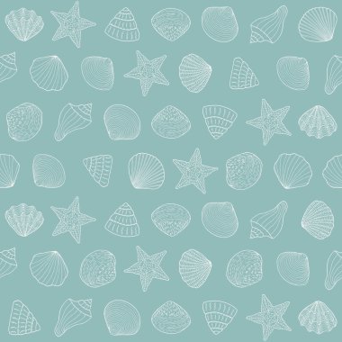 Deniz kabukları ile sorunsuz arka plan
