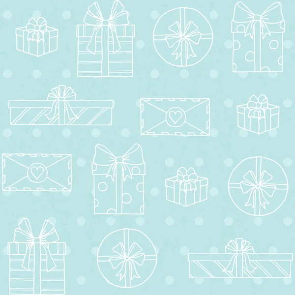 Seamless pattern with gift boxes — Stock Photo, Image