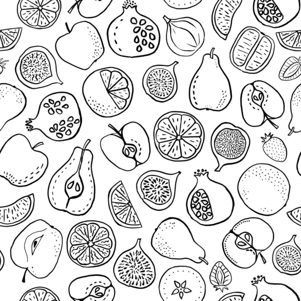 Fruits Motif Sans Couture Papier Peint Vectoriel — Image vectorielle
