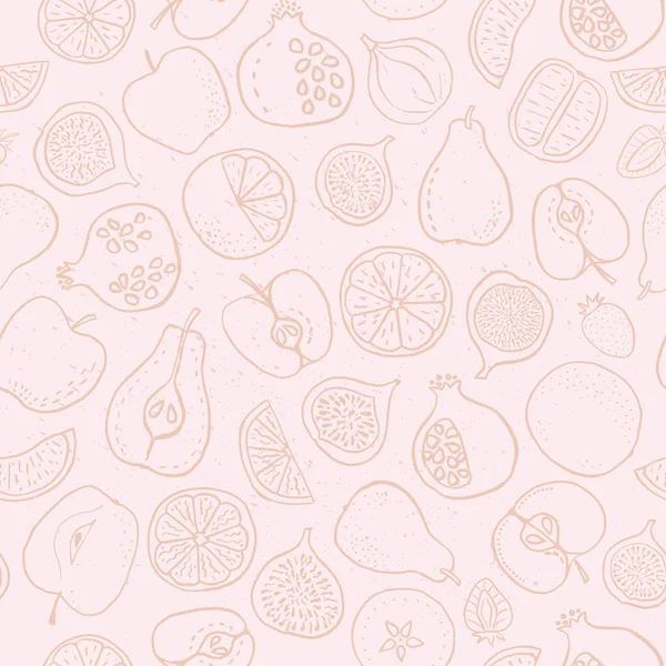 Frutas Patrón Sin Costura Fondo Pantalla Vectores — Vector de stock