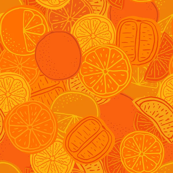 Patrón Sin Costura Naranja Fondo Pantalla Vectores — Vector de stock