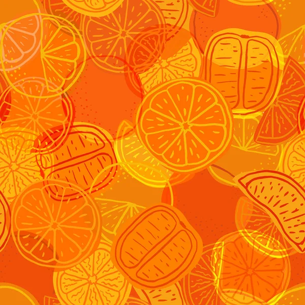 Modèle Sans Couture Orange Papier Peint Vectoriel — Image vectorielle