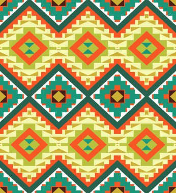 kesintisiz renkli navajo desen