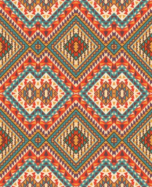 kesintisiz renkli navajo desen