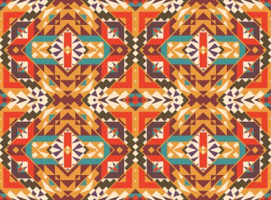 kesintisiz renkli navajo desen